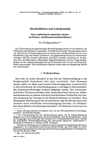 Abschlußebene und Lohndynamik