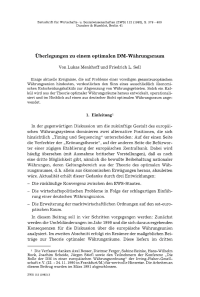 Überlegungen zu einem optimalen DM-Währungsraum