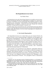 Die Kapitalkontroverse heute