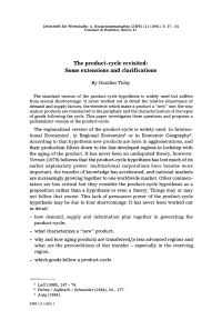 The product-cyecle revisited: Some extensions and clarifications