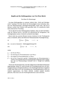 Replik auf die Stellungnahme von Utz-Peter Reich