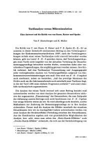 Tarifanalyse versus Mikrosimulation
