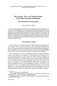 Wechselkurs-, Preis- und Angebotseffekte freiwilliger Exportbeschränkungen