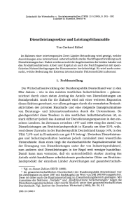 Dienstleistungssektor und Leistungsbilanzsaldo