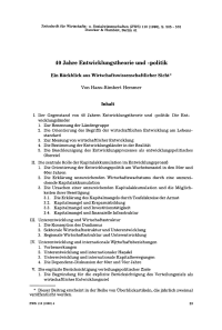 40 Jahre Entwicklungstheorie und -politik