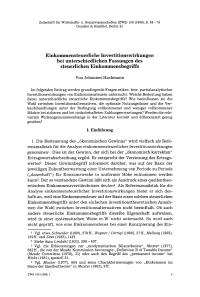 Einkommensteuerliche Investitionswirkungen bei unterschiedlichen Fassungen des steuerlichen Einkommensbegriffs