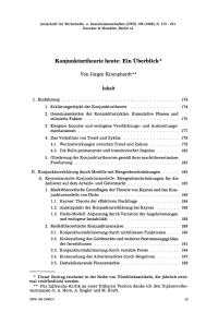 Konjunkturtheorie heute: Ein Überblick