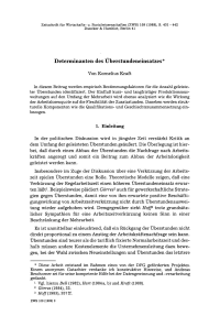 Determinanten des Überstundeneinsatzes