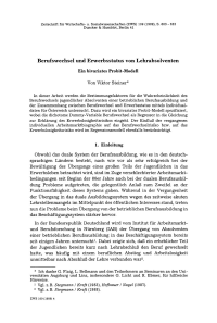 Berufswechsel und Erwerbsstatus von Lehrabsolventen