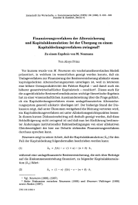 Finanzierungsverfahren der Alterssicherung und Kapitalakkumulation: Ist der Übergang zu einem Kapitaldeckungsverfahren zwingend?