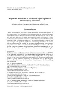 Responsible investments in life insurers’ optimal portfolios under solvency constraints