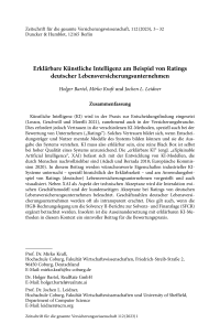 Erklärbare Künstliche Intelligenz am Beispiel von Ratings deutscher Lebensversicherungsunternehmen