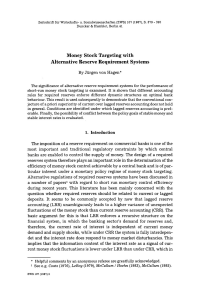 Money Stock Targeting with Alternative Reserve Requirement Systems