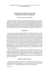 Stock Price Distribution Versus Time to Maturity of Associated Options