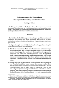 Preiserwartungen der Unternehmer