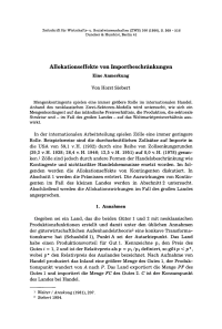 Allokationseffekte von Importbeschränkungen