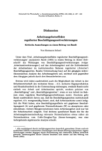 Arbeitsangebotseffekte regulierter Beschäftigungszeitverkürzungen. Kritische Anmerkungen zu einem Beitrag von Ramb