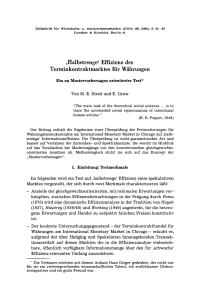 ‚Halbstrenge‘ Effizienz des Terminkontraktmarktes für Währungen, Ein an Mustervorhersagen orientierter Test