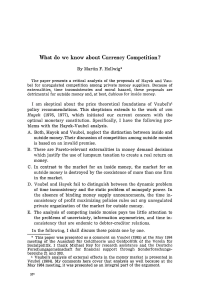 What do we know about Currency Competition?