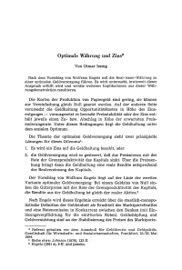 Optimale Währung und Zins