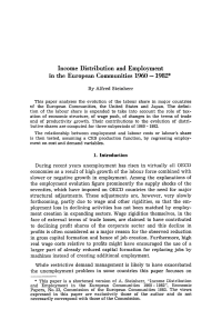 Income Distribution and Employment in the European Communities 1960 — 1982