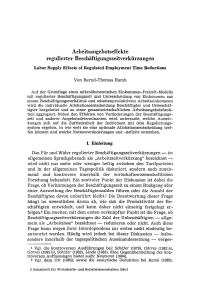 Arbeitsangebotseffekte regulierter Beschäftigungszeitverkürzungen