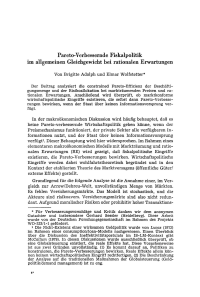 Pareto-Verbessernde Fiskalpolitik im allgemeinen Gleichgewicht bei rationalen Erwartungen