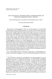 Der Grundsatz richterlicher Unabhängigkeit im verfassungsrechtlichen Gefüge: