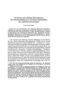 Persistenz und zyklische Schwankungen der Unterbeschäftigung in Gleichgewichtsmodellen mit rationalen Erwartungen