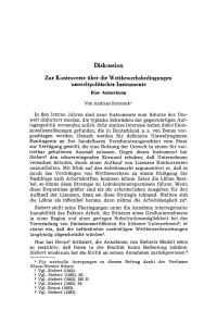 Zur Kontroverse über die Wettbewerbsbedingungen umweltpolitischer Instrumente. Eine Anmerkung