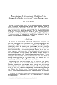 Umweltschutz als international öffentliches Gut: Komparative Kostenvorteile und Verhandlungsgewinne