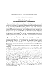 Strafbegründung und Demokratieprinzip