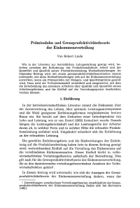 Prämienlohn und Grenzproduktivitätstheorie der Einkommensverteilung
