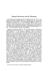 Johannes Broermann zum 85. Geburtstag