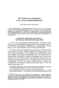 Das Problem der Unsicherheit in der reinen Außenhandelstheorie