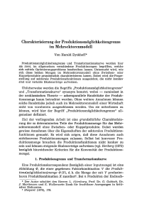 Charakterisierung der Produktionsmöglichkeitengrenze im Mehrsektorenmodell