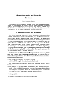 Informationstransfer und Marketing