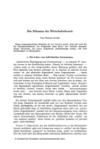 Das Dilemma der Wirtschaftstheorie