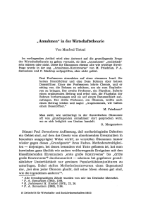 „Annahmen“ in der Wirtschaftstheorie