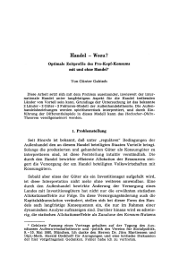 Handel - Wozu?