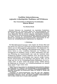 Ländliche Industrialisierung, regionaler technologischer Dualismus und X-Faktoren