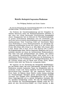 Modelle ökologisch begrenzten Wachstums