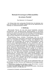 Rationale Erwartungen in Makromodellen