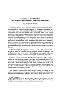 Comment on David Laidler’s “Are Wage and Exchange Rate Flexibility Substitutes?”