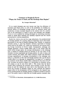 Comment on Douglas D. Purvis “Wages, the Terms of Trade, and the Exchange Rate Regime”