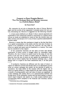 Comment on Nancy Peregrim Marion’s “Two-Tier Exchange Rates and Monetary Autonomy in a Portfolio-Balance Model”