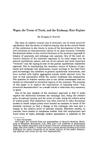 Wages, the Terms of Trade, and the Exchange Rate Regime