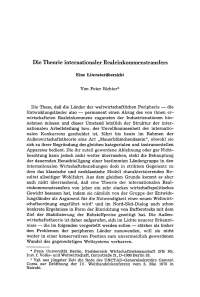 Die Theorie internationaler Realeinkommenstransfers. Eine Literaturübersicht