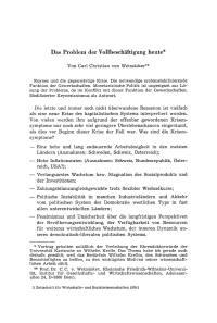 Das Problem der Vollbeschäftigung heute