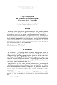 Early Unemployment and Subsequent Career Complexity: A Sequence-Based Perspective